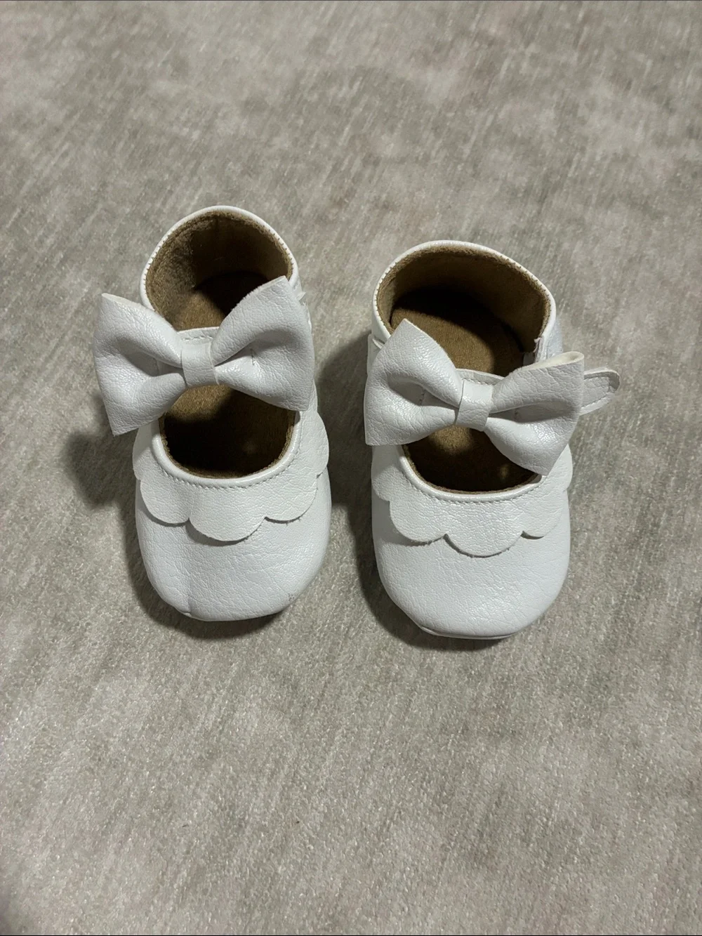 White Bow Baby Mary Jane Shoes